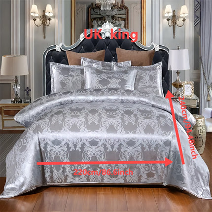 UNICORN Luxury European Jacquard Satin High-Quality Duvet Cover Three-Piece Set