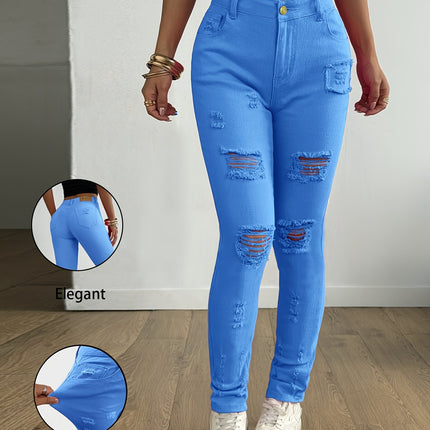 UNICORN Women Elegant Casual Versatile Slim-Fit Candy-Colored Pencil Jeans s m l xl xxl