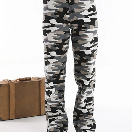 UNICORN Women's trousers beige army print s m l xl