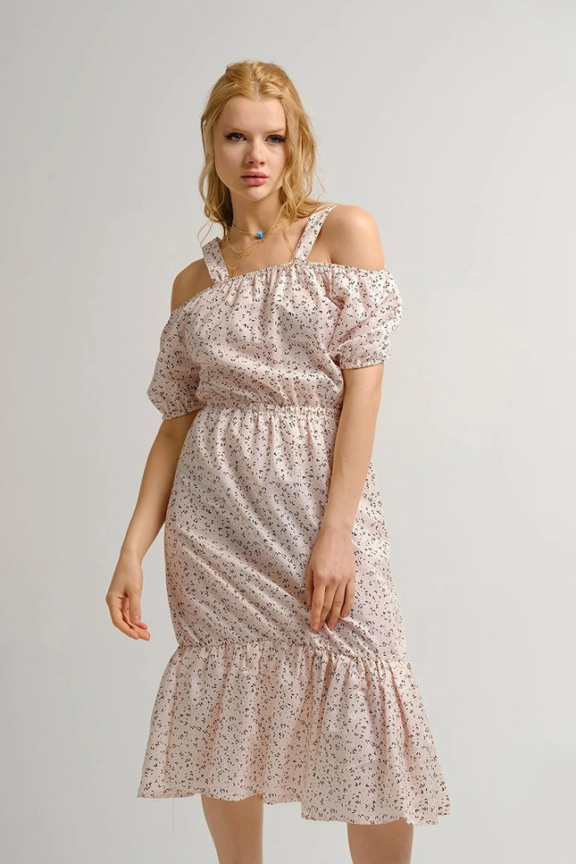 UNICORN Women's dress floral print pink orange grey green light grey blue brown white s m l