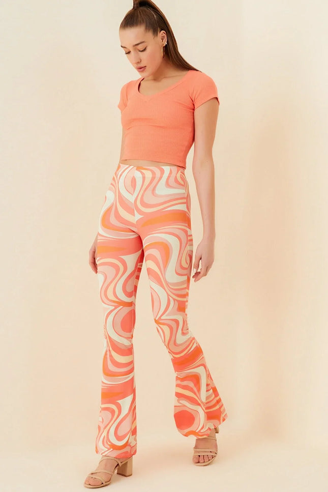 UNICORN Women's trousers orange blue xs s m l