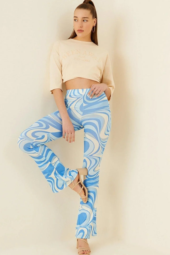 UNICORN Women's trousers orange blue xs s m l