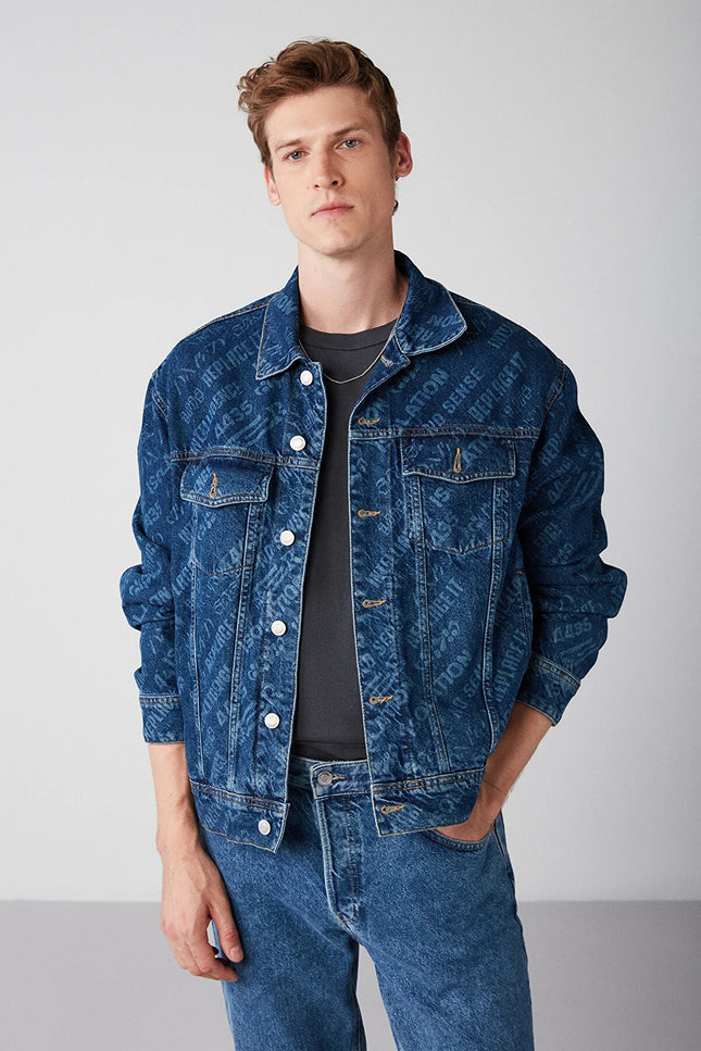 UNICORN Men's denim jacket dark blue m l xl