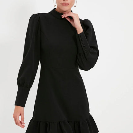 Dames jurk zwart rood xs s m l xl