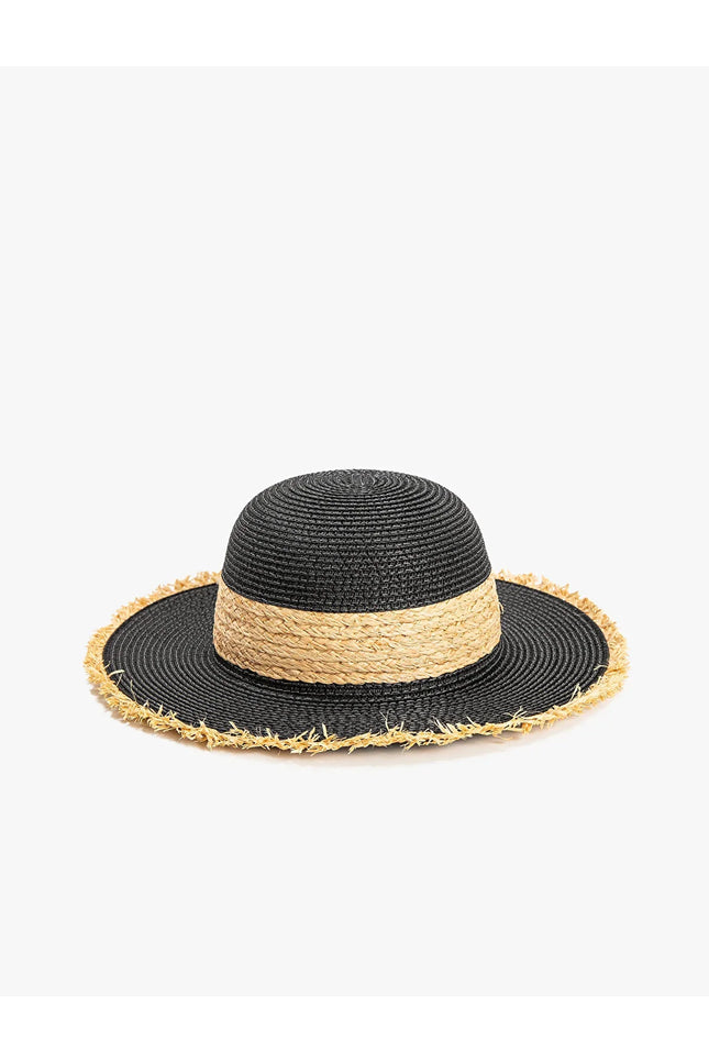 UNICORN Women's hat straw brown black one size