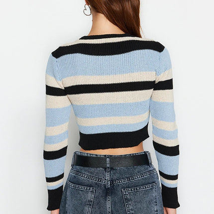 UNICORN Women's sweater top blue green brown s m l