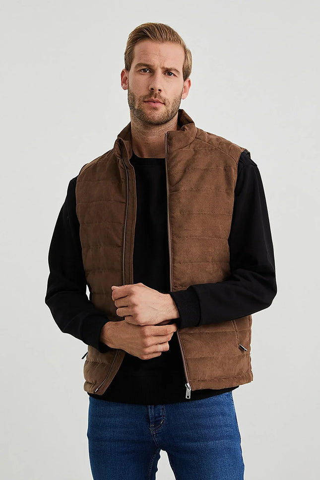 UNICORN Men's jacket bodywarmer dark brown s m