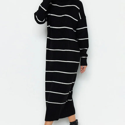 UNICORN Women's dress striped black white xs s m l xl