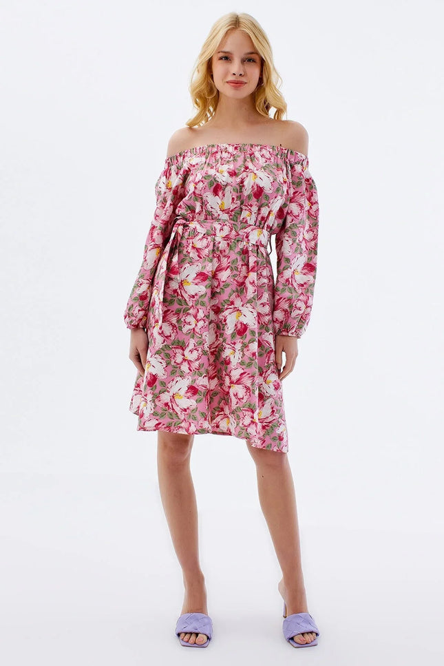 UNICORN Women's dress floral pattern orange red pink green purple s m l