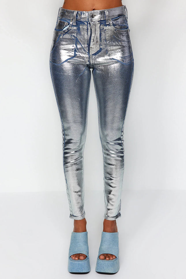 UNICORN Women's trousers silver xxs xs s m l xl