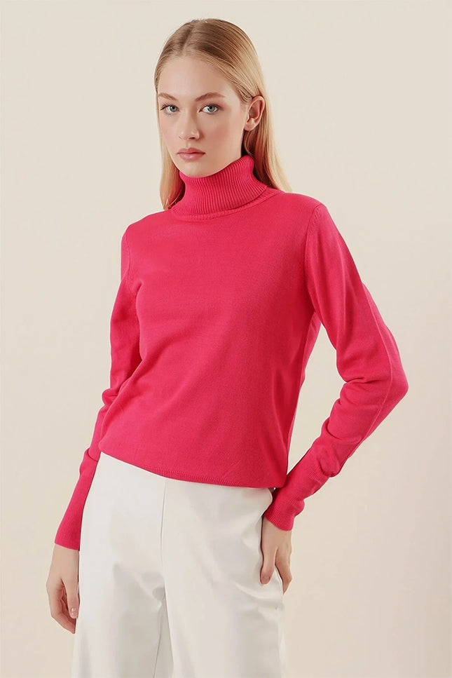 UNICORN Women's turtleneck pink purple orange beige dark pink gray yellow black light pink m l xl xxl