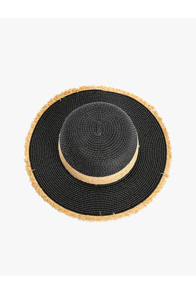UNICORN Women's hat straw brown black one size