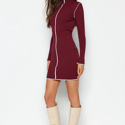 Dames jurk zwart rood xs s m l xl