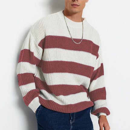 UNICORN Men's knitted sweater striped green brown black blue red s m l xl