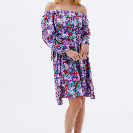 UNICORN Women's dress floral pattern orange red pink green purple s m l