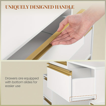 UNICORN Vanity Large Mirror White and Golden Vanity