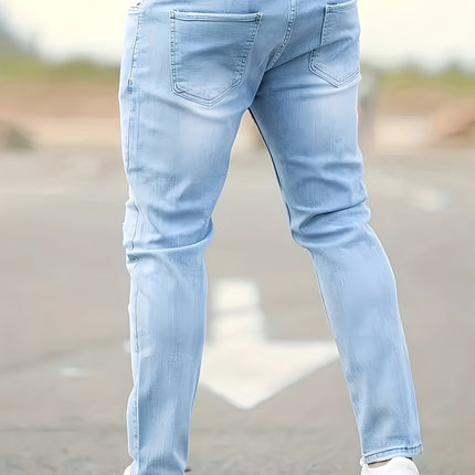 UNICORN Men Casual Slim-Fit Stretch Pants Blue Grey s m l xl xxl