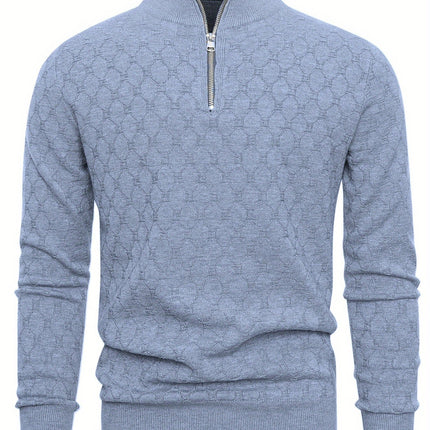 UNICORN Men's Half-Zip Collar Textured Sweater Stretchy Soft Comfortable xs s m l xl xxl