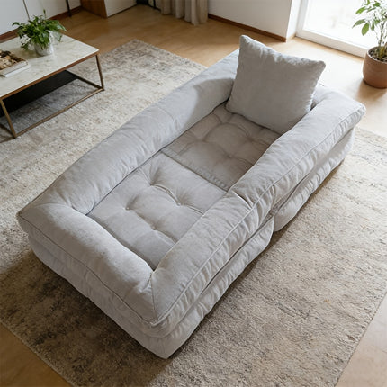 UNICORN 1 Folding Sofa Bed Single Chair Bed with Backrest and Pillow Gray Green White