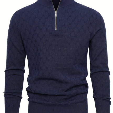 UNICORN Men's Half-Zip Collar Textured Sweater Stretchy Soft Comfortable xs s m l xl xxl