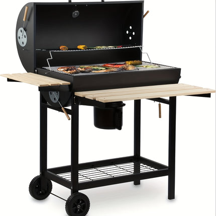 UNICORN BBQ-Toro Charcoal Grill Cart with Lid 70 X 38.5cm Black