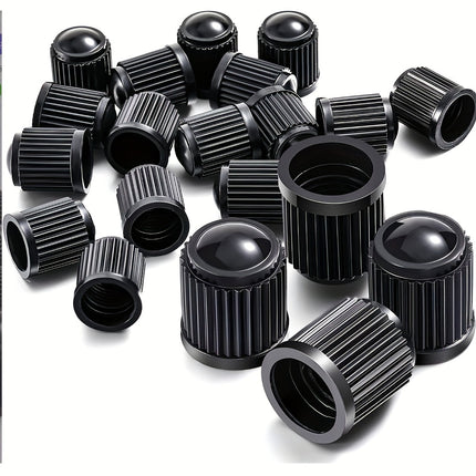 UNICORN Black PE Tire Valve Cap Set: Durable And Versatile for Car, SUV, Bike, Truck