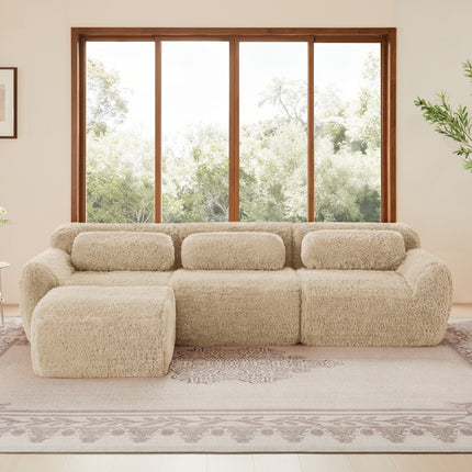 UNICORN L-Shaped Modular Sofa Suitable for Living Room, Bedroom, Office Khaki