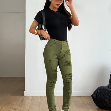 UNICORN Women Elegant Casual Versatile Slim-Fit Candy-Colored Pencil Jeans s m l xl xxl