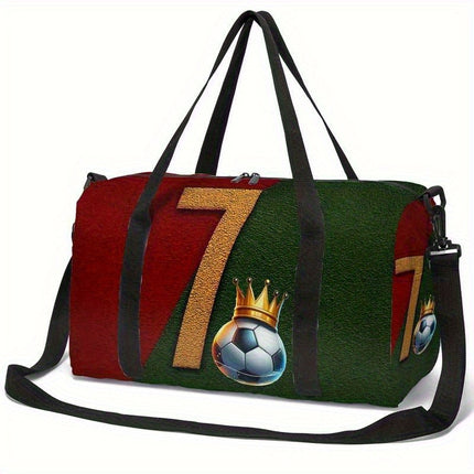 UNICORN Large Capacity Soccer Print Travel Bag - Durable, Creative Sports Duffel