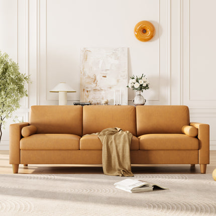 UNICORN Modern 3-Seater Sofa Couch Orange Brown