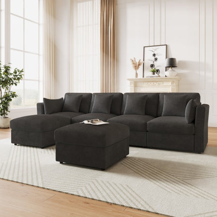 UNICORN U-shaped Corner Sofa Modular Living Room Combination Six-seater Sofa gray