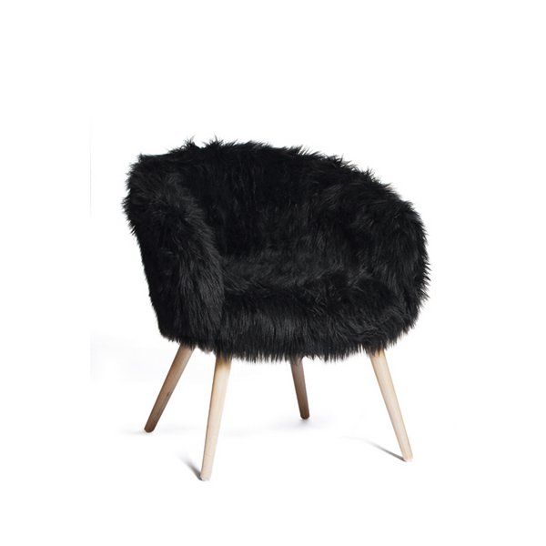 UNICORN Armchair black 70x64x70 cm