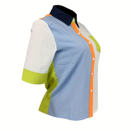 UNICORN Summer Fashion Casual Color Block Shirt s m l xl xxl