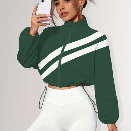 UNICORN Sports Zip-Up Stand Collar Jacket with Drawstring Hem Suitable for Running s m l