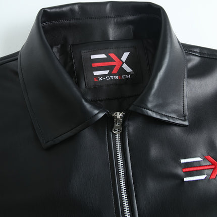 UNICORN Men'S PU Jacket, European Size, Breathable And Versatile Coat m l xl xxl xxxl