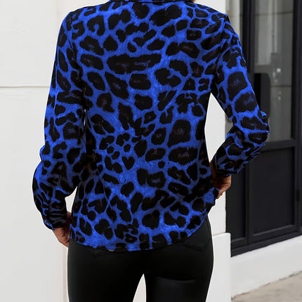 UNICORN Casual Long-Sleeve Shirt with Leopard Print Polo Collar And Buttons s m l xl xxl