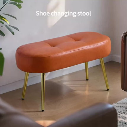 UNICORN Contemporary Entryway Shoe Bench Orange Green Black