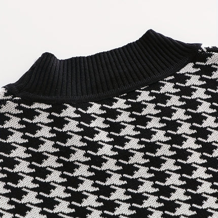 UNICORN New Jacquard Pattern Mid-Neck Knitted Long Sleeve Pullover Sweater s m l xl xxl