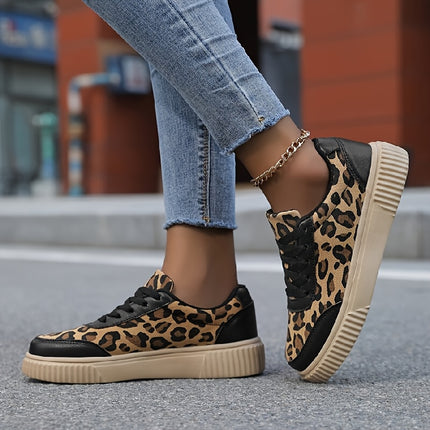 UNICORN Women' Leopard Print Sneakers - Lightweight Breathable Mesh Low-Top