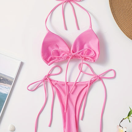 UNICORN Solid Color Sexy Rope Style Bikini Swimwear for Fashionable Women s m l