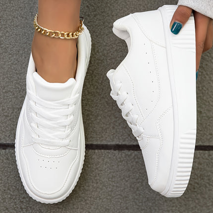 UNICORN Women's White Low-Top Sneakers - Breathable Non-Slip Casual Running Shoes