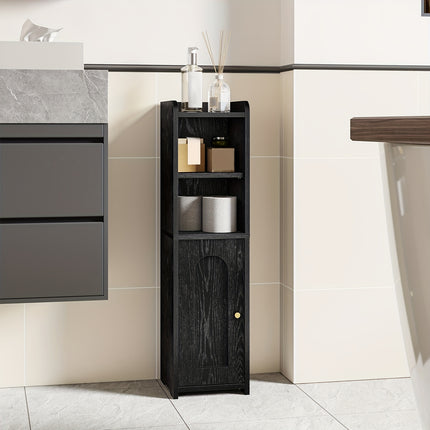 UNICORN Bathroom Cabinet, Toilet Cabinet with Doors Black