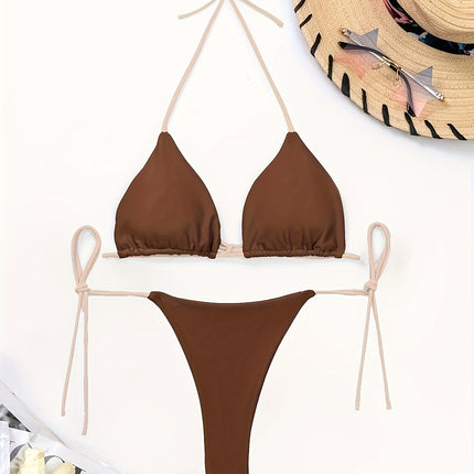 UNICORN Solid Color Sexy Rope Style Bikini Swimwear for Fashionable Women s m l