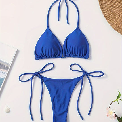 UNICORN Solid Color Sexy Rope Style Bikini Swimwear for Fashionable Women s m l