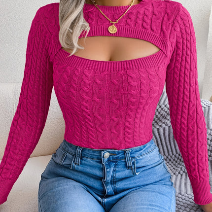 UNICORN Womens Long Sleeve Hollow Sweater High Stretch Fabric s m l xl xxl