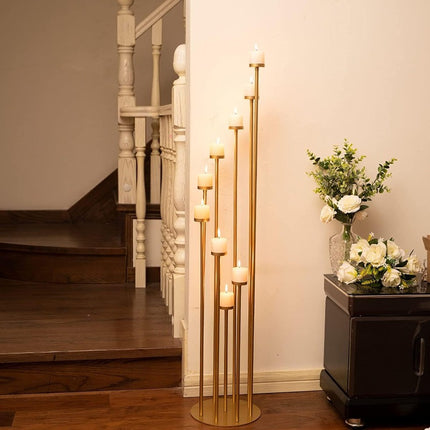 UNICORN 9-Arm Candlestick Floor Lamp Golden