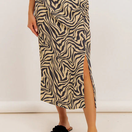 UNICORN Women's long skirt zebra black beige xs s m l xl