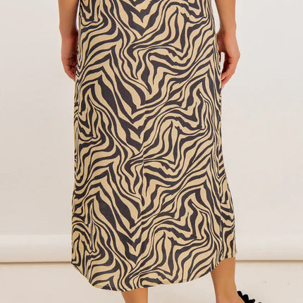 UNICORN Women's long skirt zebra black beige xs s m l xl