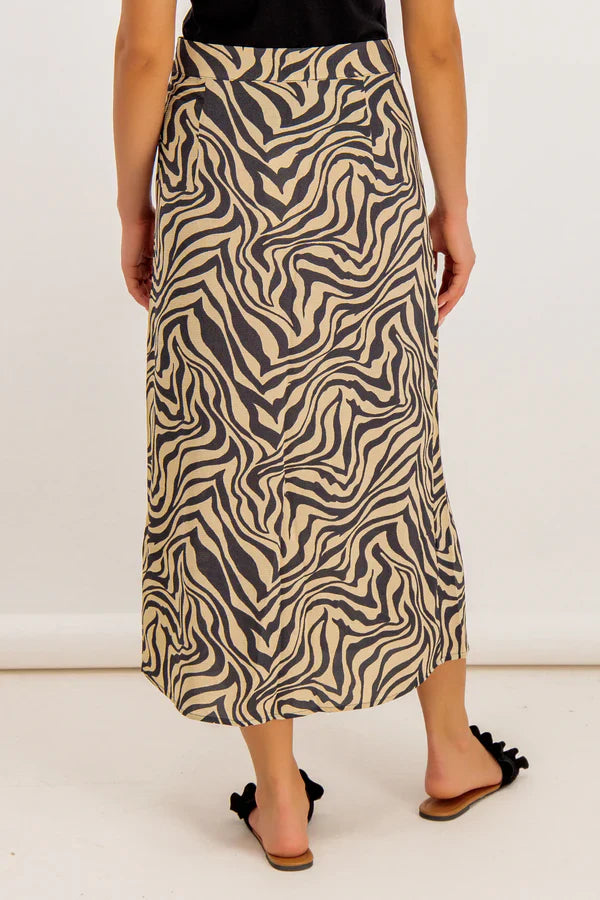 UNICORN Women's long skirt zebra black beige xs s m l xl