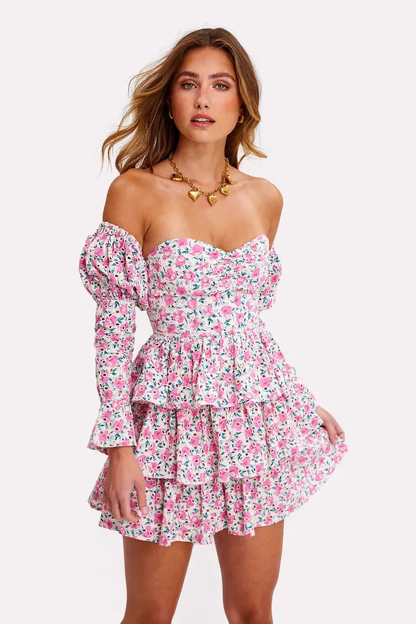UNICORN Women's dress pink flowers xs s m l xl